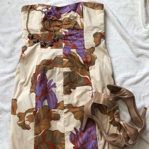 Strapless Nicole Miller Floral Dress